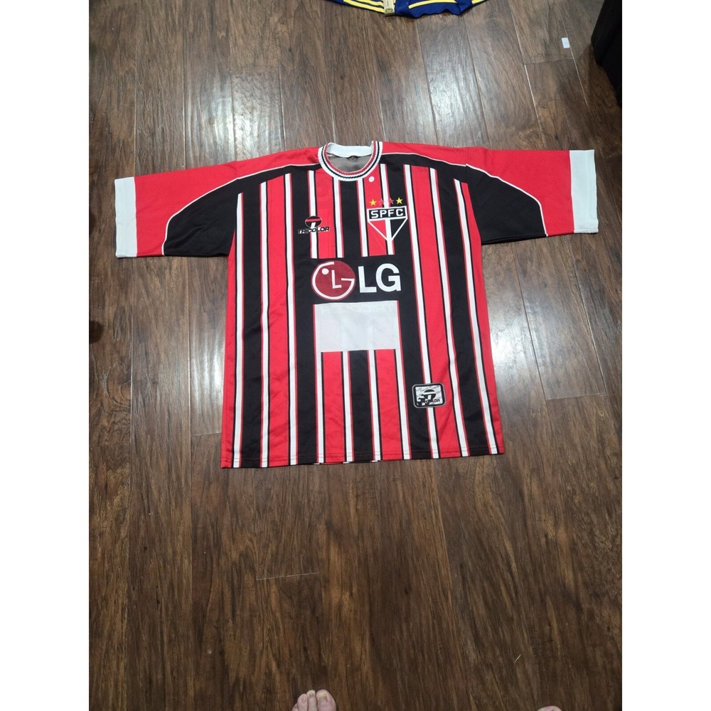 SAO PAULO FC FUTEBOL CLUBE SPFC Megga Sports Soccer Football JERSEY SHIRT Mens‎
